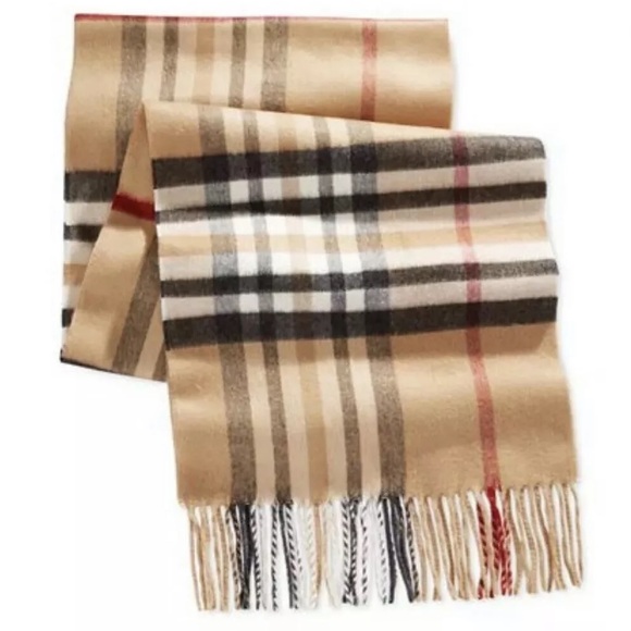 V. FRAAS Accessories - V. Fraas Cashmink Oversized Camel Check Scarf